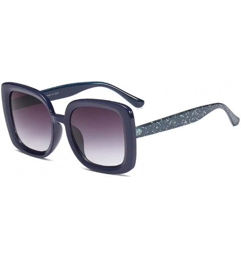 Square New Fashion Square Sunglasses Women Oversized Sun Glasses For Ladies Gift Items - Blue With Black - CW18L7D9ZL2 $7.24