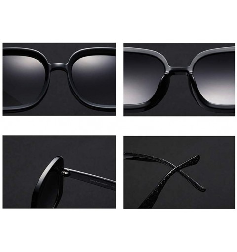 Square New Fashion Square Sunglasses Women Oversized Sun Glasses For Ladies Gift Items - Blue With Black - CW18L7D9ZL2 $7.24