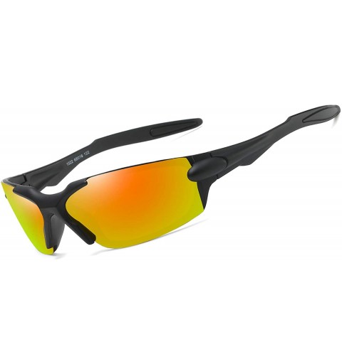 Sport Mens Sport Sunglasses Polarized TR90 Frame Eyewear for Driving Fishing Golf Baseball UV400 Protection - CK193HQU5QT $32.80