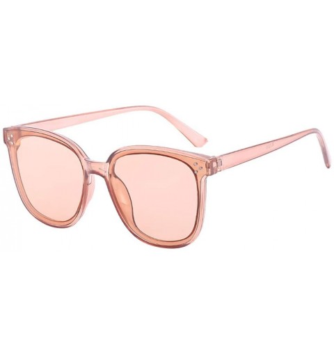 Rectangular Polarized Sunglasses Women Men Retro Brand Sun Glasses - Pink - CT18UIGWQ05 $8.87