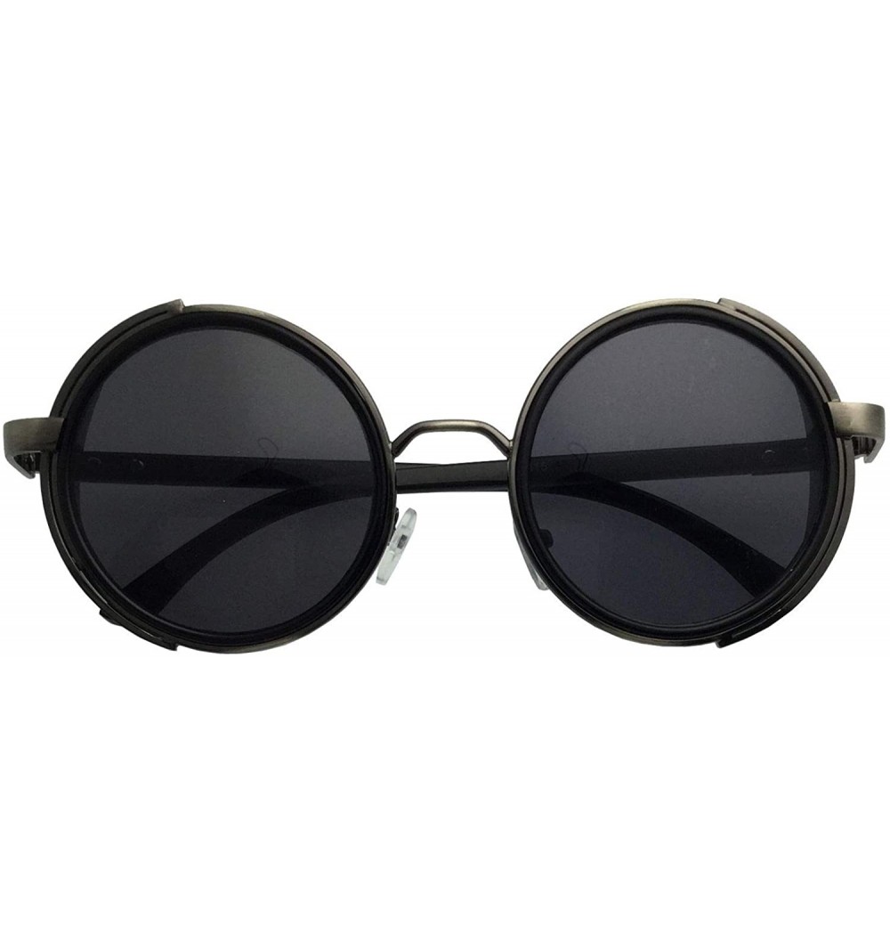 1 Pcs Black Vintage Retro Round Cyber Goggles Steampunk Goth Sunglasses ...
