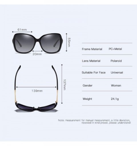 Aviator Sunglasses Women's Polarized Sunglasses Classic Large Frame Sunglasses Driving Glasses - B - CL18QQG0E3I $36.56