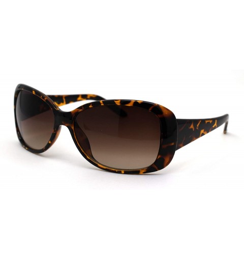 Rectangular Womens Mod Narrow Rectangular Butterfly Designer Sunglasses - Tortoise Brown - CZ19609C09O $21.59