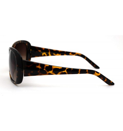 Rectangular Womens Mod Narrow Rectangular Butterfly Designer Sunglasses - Tortoise Brown - CZ19609C09O $7.92
