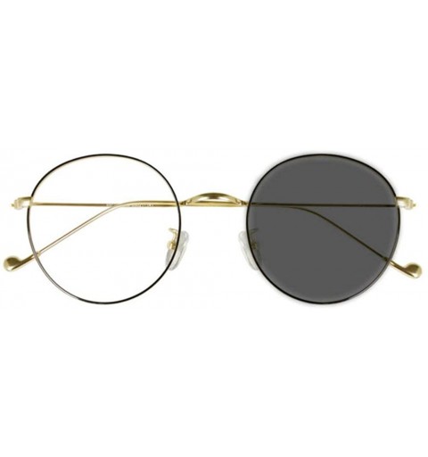 Round 2019 Fashion Photochromic Sunglasses Men Myopia Glasses Vintage Women Round Metal Frame Transition Eyewear - C618ATRYHD...