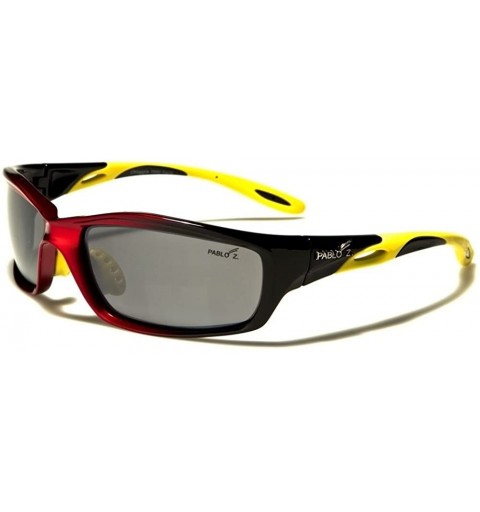 Sport Red Black Motorcycle Biker Outdoor Tactical Wrap TR-90 Frame Sport Sunglasses - C01802O7MOX $27.06