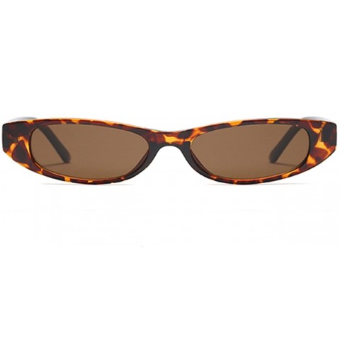 Oval Women Cateye Oval Sunglass - Leopard/Tea - C018DWN4HIE $11.10