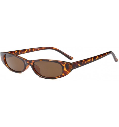 Oval Women Cateye Oval Sunglass - Leopard/Tea - C018DWN4HIE $11.10