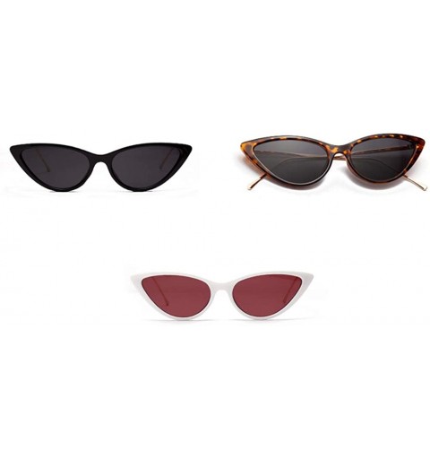 Cat Eye Retro Cat Eye Sunglasses Women Metal Frame Black Leopard Sun Glasses Female Eyewear - Leopard With Black - CI18XT8NW5...