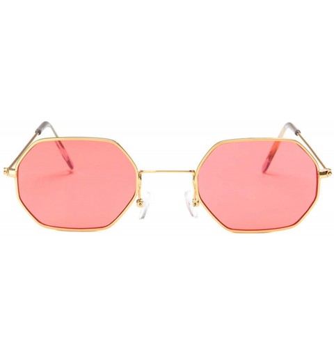 Rimless Womens Mirrored Cat Eye Sunglasses Flat Lenses Metal Frame UV400 - Red - CS18SR75R3Q $8.25