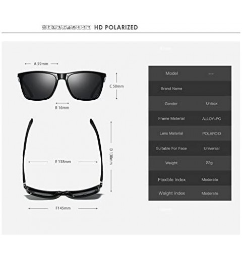 Rectangular Premium Military Oversized Square Aviator Polarized Sunglasses Rectangular Sun Glasses For Men/Women - Green - C2...