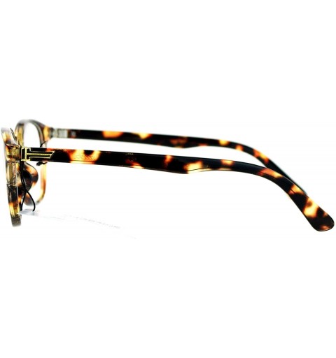 Square Clear Lens Eyeglasses Vintage Retro Metal Bridge Glasses Frame UV 400 - Tortoise - CT189Y2RRKN $11.04