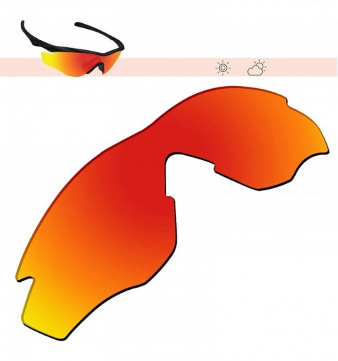Sport 100% Precise-Fit Replacement Sunglass Lenses M2 Frame OO9212 - Polarized Fire Red Mirror - CG18D9AWDLG $18.92