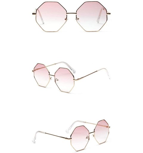Rimless Women Party Polygon Glasses new Eyewear Fashion Protection Sunglasses - B - CC18Q2NUCN9 $10.20