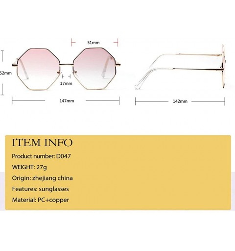 Rimless Women Party Polygon Glasses new Eyewear Fashion Protection Sunglasses - B - CC18Q2NUCN9 $10.20