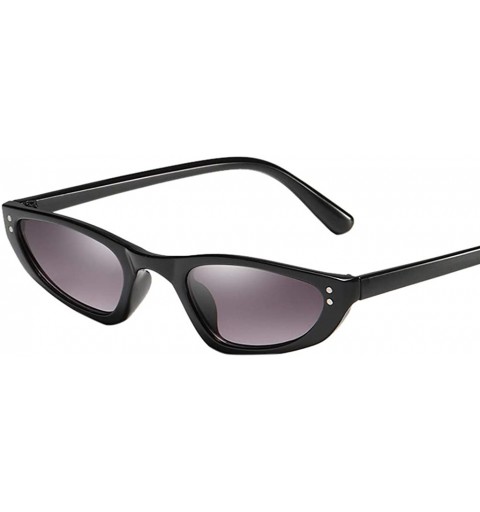 Cat Eye UV Protection Sunglasses for Women Men Full rim frame Cat-Eye Shaped Acrylic Lens Plastic Frame Sunglass - E - CZ1902...