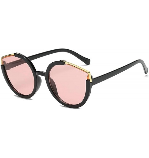 Oversized Vintage style Sunglasses for Women metal Resin UV 400 Protection Sunglasses - Pink - CW18SAT5OER $15.45