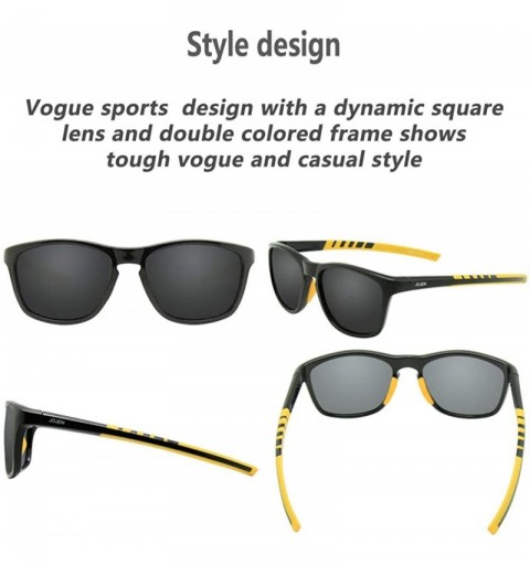 Round Polarized Sports Sunglasses for men women Baseball Running Cycling Fishing Golf Tr90 ultralight Frame JE001 - C418IGEKS...
