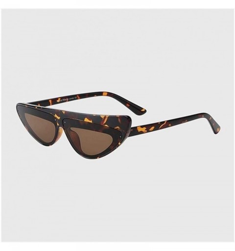 Goggle Vintage Cat Eye Sunglasses Women 2020 Brand Designer Small Triangle Black Sun Glasses Goggles - C5 Leopard Brown - C01...