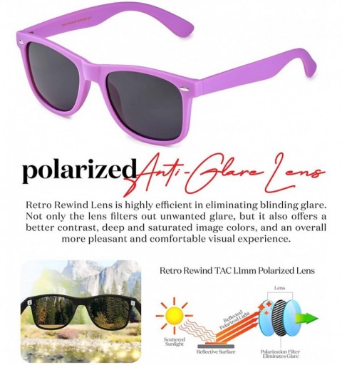 Sport Polarized Sunglasses for Men and Women Stylish & Trendy Sun Glasses - Matte Purple - Smoke - CE1960T38RR $14.89