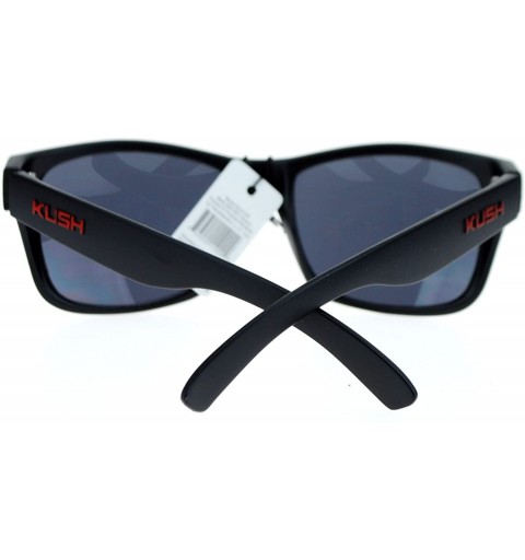 Rectangular Matte Black Frame All Black Gangster Sporty Rectangular Sunglasses - Purple Revo - C911WTJ2PJB $8.40