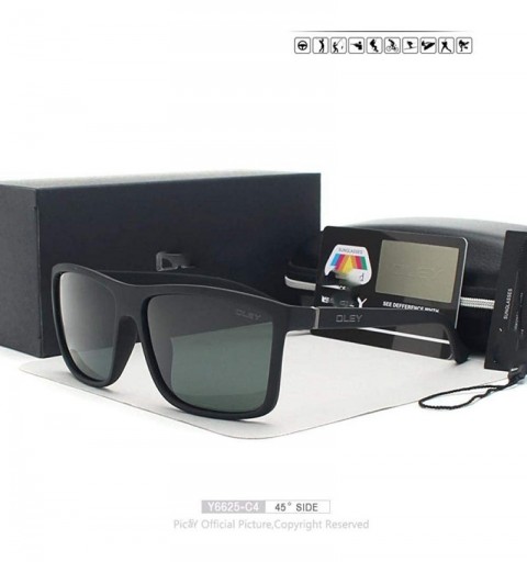 Oversized Vintage Style Sunglasses Men Classic Male Square Glasses Y6625 C1 BOX - Y6625 C4 Box - CR18XDWX4WK $16.39