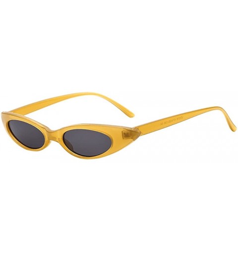 Oval Sunglasses Vintage Rapper Glasses Eyewear - C - C718QQK3L37 $9.08