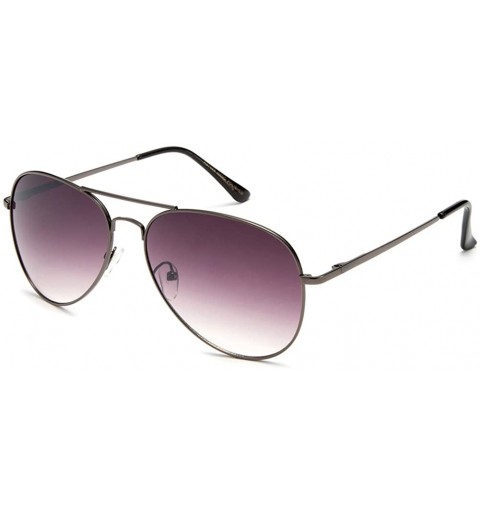 Aviator "Croatia Flash" Metal Classic Spring Temple Hinge Half Frame Aviator Sunglasses - Gunmetal - CS12NFHUDWX $10.26