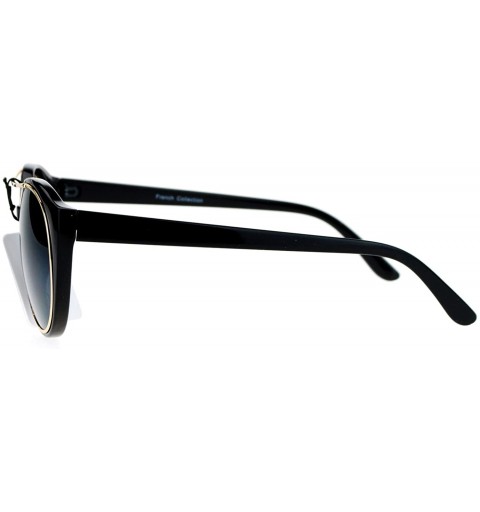 Butterfly Womens Sunglasses Unique Wing Frame Metal Outline Stylish Shades - Black (Black) - CB187C7RY0T $12.25