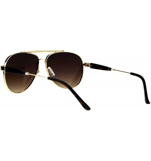 Aviator Womens Fashion Aviator Sunglasses Designer Navigator Style UV 400 - Gold Tortoise (Brown) - CA18NIE95R8 $8.96