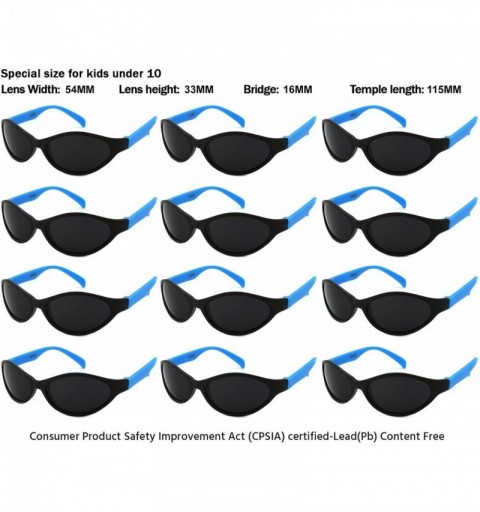 Wayfarer 12 Pack 80's Style Neon Party Sunglasses Adult/Kid Size with CPSIA certified-Lead(Pb) Content Free - C912NSYYR11 $11.57