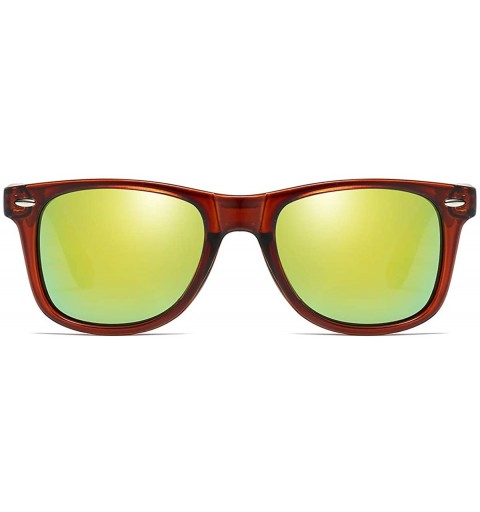 Wrap Unisex HD TAC Polarized Aluminum Sunglasses Vintage Sun Glasses UV400 Protection For Men/Women - D - CB198O748QK $14.15
