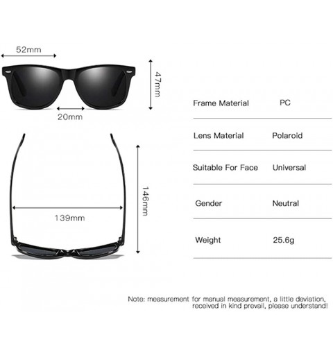 Wrap Unisex HD TAC Polarized Aluminum Sunglasses Vintage Sun Glasses UV400 Protection For Men/Women - D - CB198O748QK $14.15