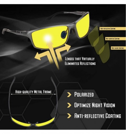 Goggle mens night vision TITANIUM GLASSES - C61926D4AZ5 $19.01