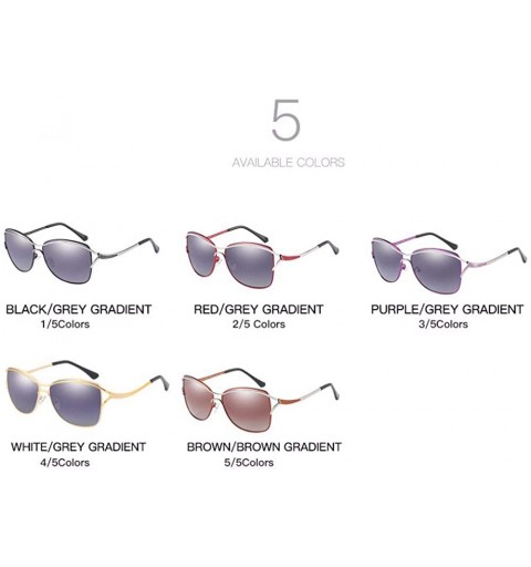 Aviator Women's Sunglasses Gradual Polarization of Outdoor Ultraviolet-proof Sunglasses - A - CZ18QQEOTD7 $39.81