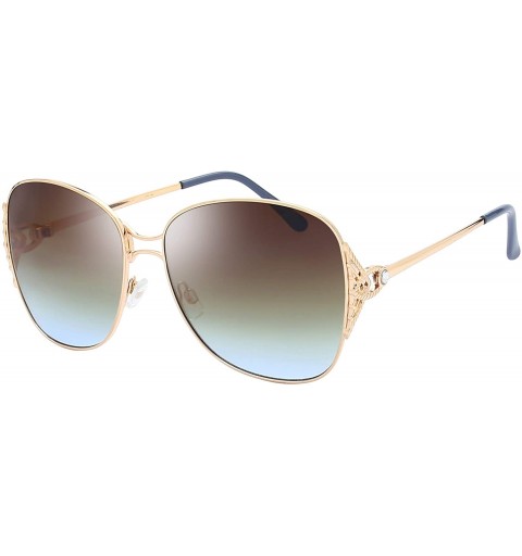 Oversized Classic Crystal Elegant Women Beauty Design Sunglasses Gift Box - L154-gold - CQ18M0U6WS0 $13.53