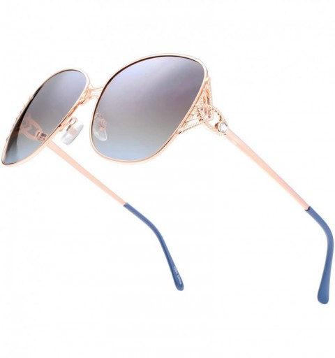 Oversized Classic Crystal Elegant Women Beauty Design Sunglasses Gift Box - L154-gold - CQ18M0U6WS0 $13.53