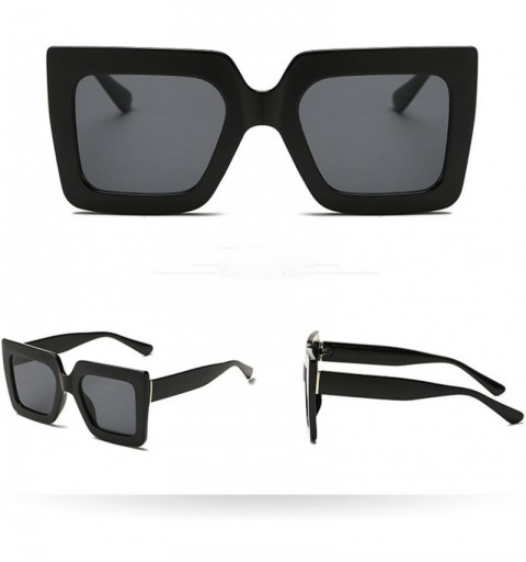 Square Oversized Square Sunglasses Fashion - E - CE190HXAOAD $9.59