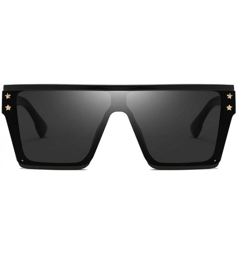 Square Sunglasses Polarized Oversized Personality - F - CE18TZRGE89 $9.93