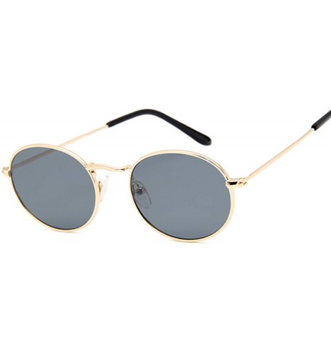 Square Retro Round Pink Sunglasses Women Er Sun Glasses Alloy Mirror Female Oculos De Sol Brown - Goldgray - CU198A7UOL6 $32.35