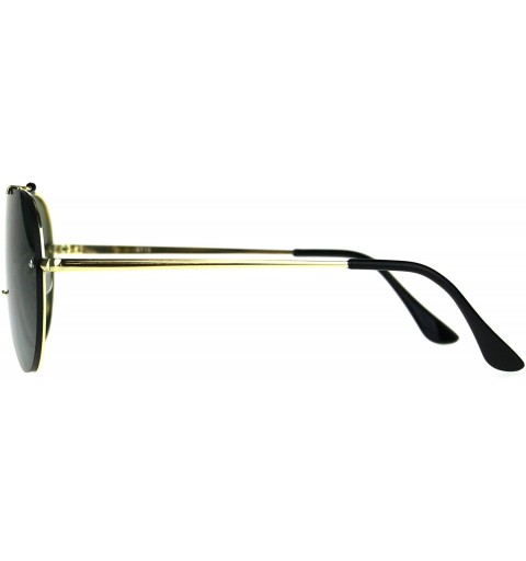 Aviator Vintage Retro Aviator Sunglasses Unisex Rims Behind Lens Style Shades - Gold (Green) - CQ189SUKIRK $12.68