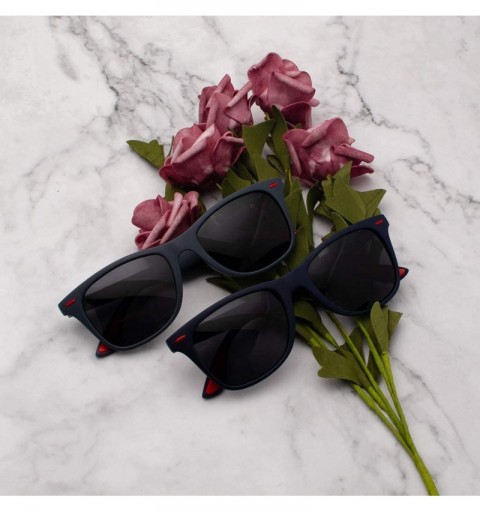 Oversized Polarized Rectangular Sunglasses Lightweight Composite Frame Composite-UV400 Lens Glasses for Men and Women - CU190...