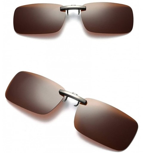Square Mirror Sunglasses Bummyo Detachable sunglasses - Coffee - CE18NZ6YD2T $10.30