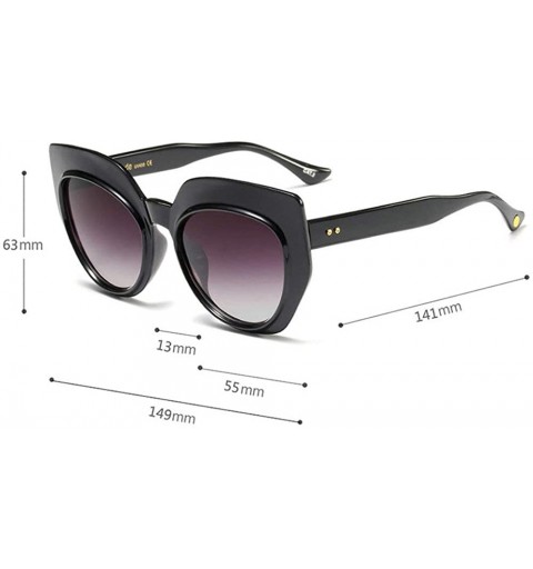 Oversized Vintage Cat Sunglasses Sexy Leopard Big Frame Thick Border Sun Glasses For Women Brand Designer - Leopard - CU18O3G...