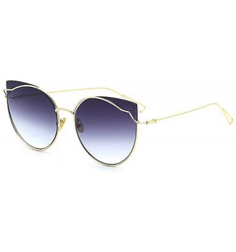 Aviator Sunglasses through the cat eyes new sunglasses- fashion trend retro glasses - A - C318S7OHAS8 $43.24