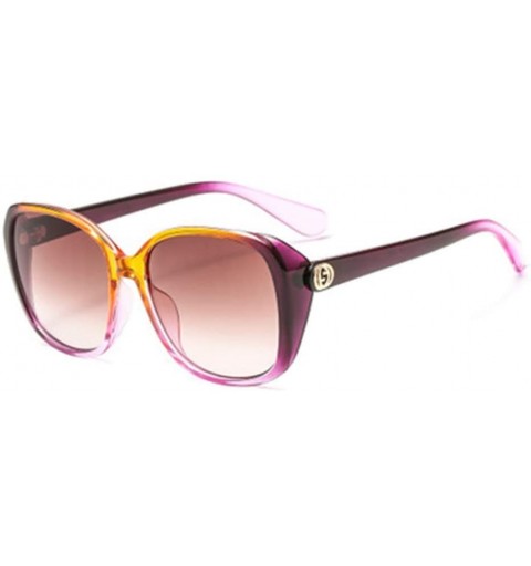 Round Retro Sunglasses Tricolor Round Frame Men and Women Sunglasses Sunglasses - 1 - CB190EX4WGA $28.25