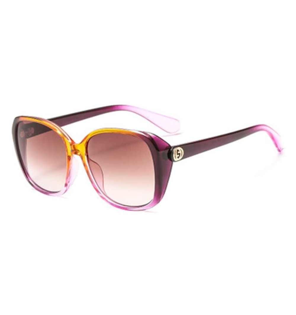 Round Retro Sunglasses Tricolor Round Frame Men and Women Sunglasses Sunglasses - 1 - CB190EX4WGA $28.25