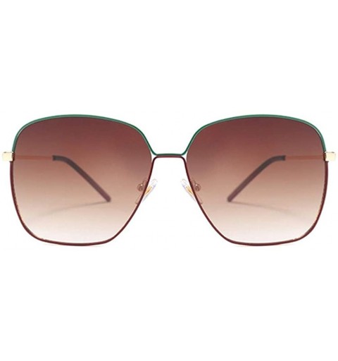Oversized Oversized Square Sunglasses for Women Gradient Lens UV400 - C1 Gradient Blue - CG198G6UMNS $9.63
