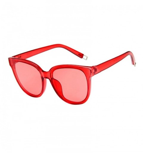 Cat Eye Fashion Womens Ladies Designer Summer Oversized Flat Top Cat Eye Mirrored Sunglasses Outdoor (H) - H - C818DXQR2L3 $6.45