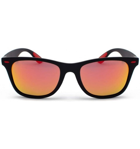Rectangular Polarized Sunglasses for Men Women Mirrored Sun Glasses Eyewear Sports Shades Glasses - E - CS18X6IQSX5 $7.56